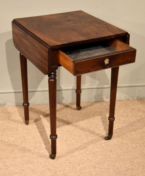 REGENCY PERIOD MAHOGANY DROP LEAF SIDE TABLE - ADDITIONAL PHOTO 5
