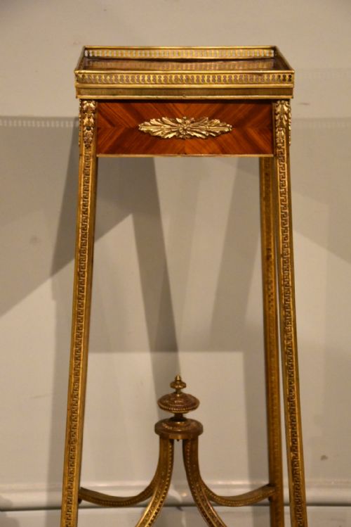 19TH CENTURY GILT BRONZE TULIPWOOD AND KINGWOOD URN STAND - ADDITIONAL PHOTO 1