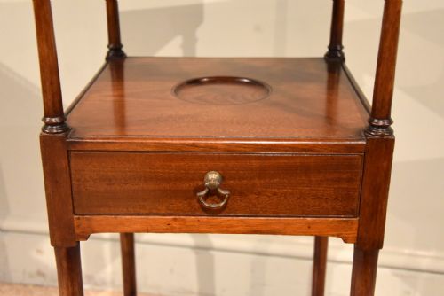 GEORGE III MAHOGANY NIGHT STAND - ADDITIONAL PHOTO 1
