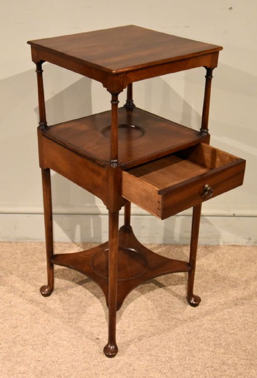 GEORGE III MAHOGANY NIGHT STAND - ADDITIONAL PHOTO 5
