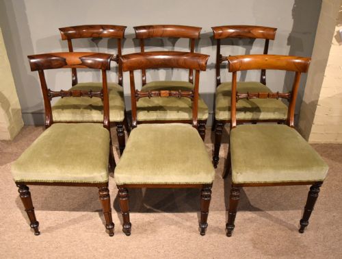 set of six william iv rosewood dining chair - CATEGORY: ANTIQUE CHAIRS - DATED 19TH CENTURY