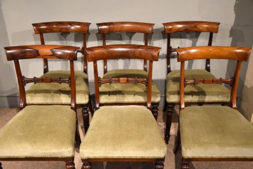 SET OF SIX WILLIAM IV ROSEWOOD DINING CHAIR - ADDITIONAL PHOTO 1
