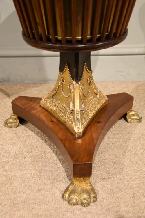 19TH CENTURY DUTCH MAHOGANY ICE BUCKET ON STAND - ADDITIONAL PHOTO 2