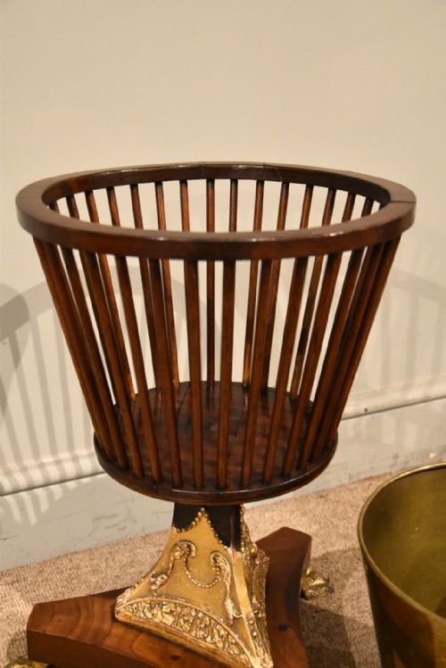 19TH CENTURY DUTCH MAHOGANY ICE BUCKET ON STAND - ADDITIONAL PHOTO 5