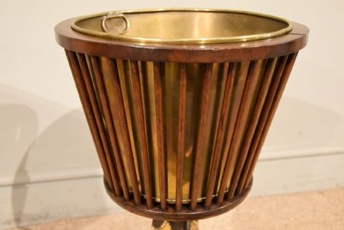 19TH CENTURY DUTCH MAHOGANY ICE BUCKET ON STAND - ADDITIONAL PHOTO 6