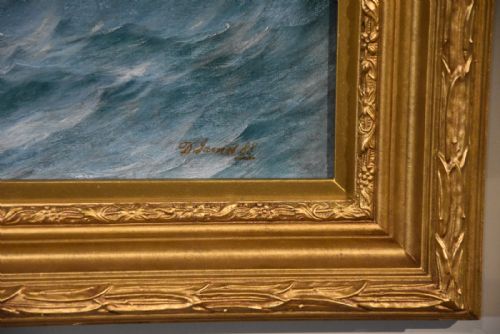 OIL PAINTING BY DAVID JAMES A CORNISH COASTAL VIEW - ADDITIONAL PHOTO 5