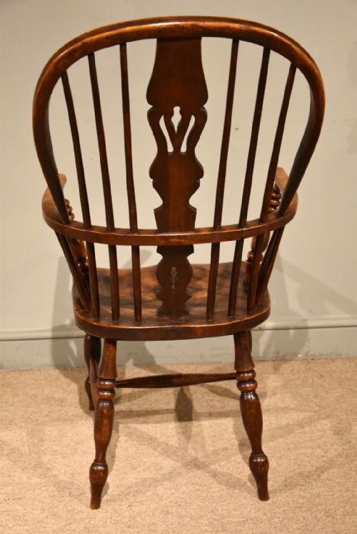 MID 19TH CENTURY ASH AND ELM WINDSOR CHAIR - ADDITIONAL PHOTO 4