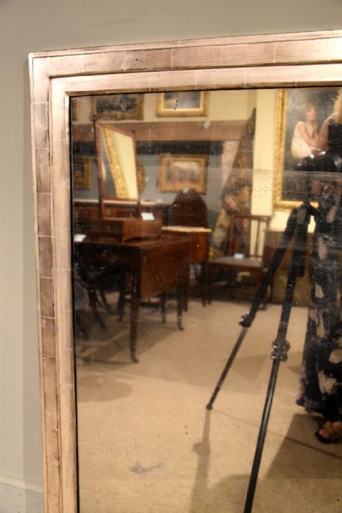 LARGE FRENCH SILVER GILT MIRROR - ADDITIONAL PHOTO 2