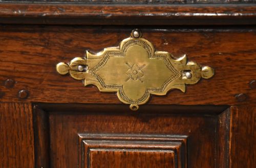 18TH CENTURY WELSH OAK MARRIAGE COFFOR BACH COFFER - ADDITIONAL PHOTO 7