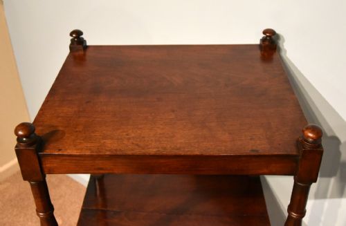REGENCY MAHOGANY WHATNOT WITH DRAWER - ADDITIONAL PHOTO 6