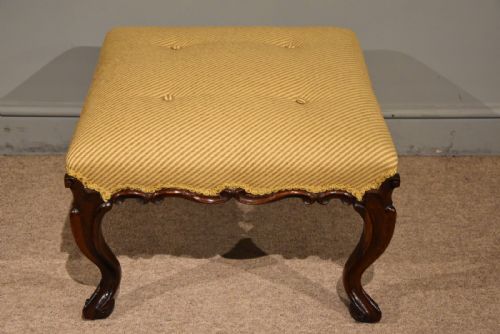 victorian carved rosewood english stool - CATEGORY: ANTIQUE STOOLS - DATED 19TH CENTURY