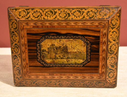 REGENCY TONBRIDGE CASTLE ROSEWOOD SEWING BOX - ADDITIONAL PHOTO 4