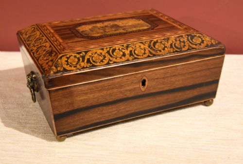 REGENCY TONBRIDGE CASTLE ROSEWOOD SEWING BOX - ADDITIONAL PHOTO 5