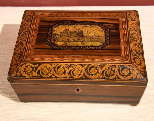 REGENCY TONBRIDGE CASTLE ROSEWOOD SEWING BOX - ADDITIONAL PHOTO 6