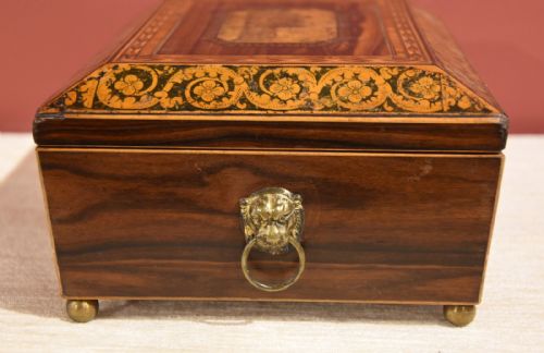 REGENCY TONBRIDGE CASTLE ROSEWOOD SEWING BOX - ADDITIONAL PHOTO 7