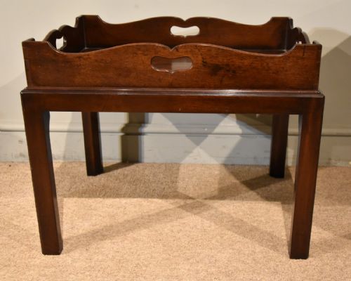 mid 18th century mahogany tray on stand - CATEGORY: ANTIQUE MISCELLANEOUS - DATED 18TH CENTURY