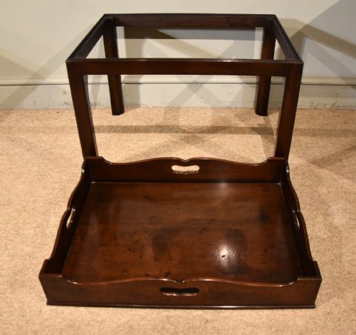 MID 18TH CENTURY MAHOGANY TRAY ON STAND - ADDITIONAL PHOTO 6