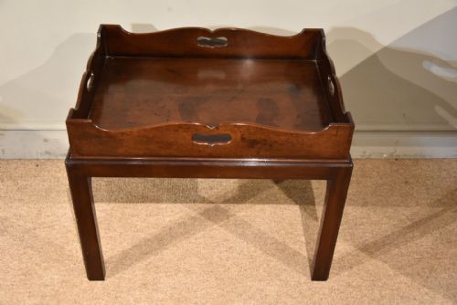 MID 18TH CENTURY MAHOGANY TRAY ON STAND - ADDITIONAL PHOTO 7