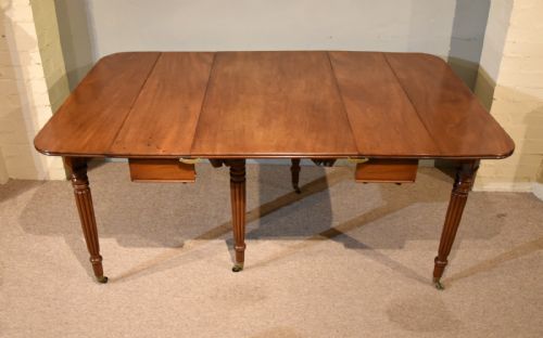 REGENCY PERIOD MAHOGANY CONCERTINA ACTION DINING TABLE - ADDITIONAL PHOTO 3