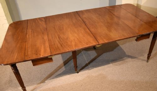 REGENCY PERIOD MAHOGANY CONCERTINA ACTION DINING TABLE - ADDITIONAL PHOTO 4