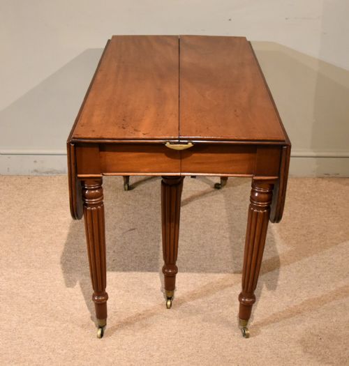 REGENCY PERIOD MAHOGANY CONCERTINA ACTION DINING TABLE - ADDITIONAL PHOTO 5