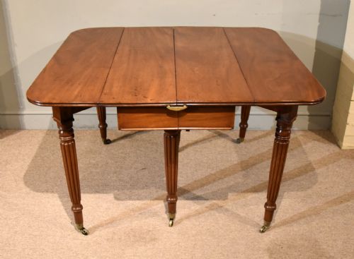 REGENCY PERIOD MAHOGANY CONCERTINA ACTION DINING TABLE - ADDITIONAL PHOTO 6