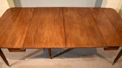 REGENCY PERIOD MAHOGANY CONCERTINA ACTION DINING TABLE - ADDITIONAL PHOTO 7