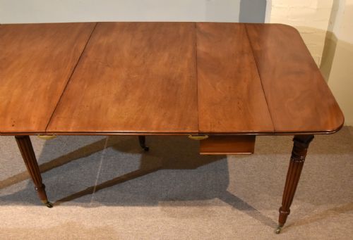 REGENCY PERIOD MAHOGANY CONCERTINA ACTION DINING TABLE - ADDITIONAL PHOTO 8