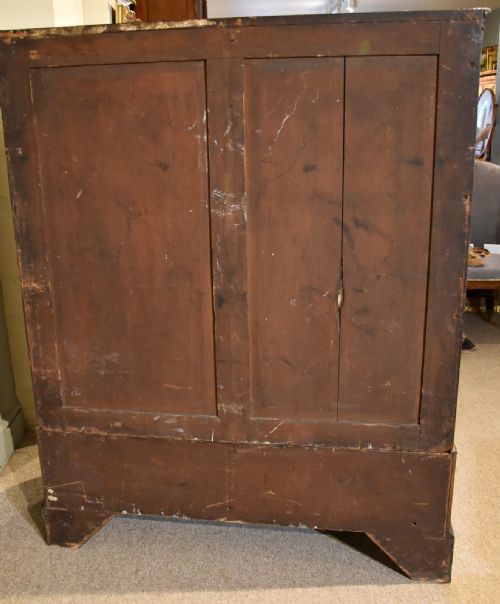 MID 18TH CENTURY MAHOGANY LINEN PRESS - ADDITIONAL PHOTO 3
