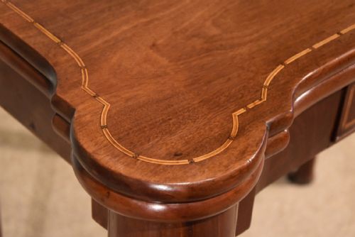EARLY 18TH CENTURY INLAID PAD FOOT CARD TABLE - ADDITIONAL PHOTO 7