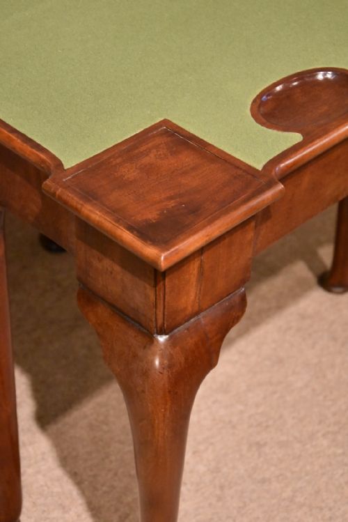 GEORGE III MAHOGANY TRIPLE TOP CARD TABLE GAMES TABLE - ADDITIONAL PHOTO 4