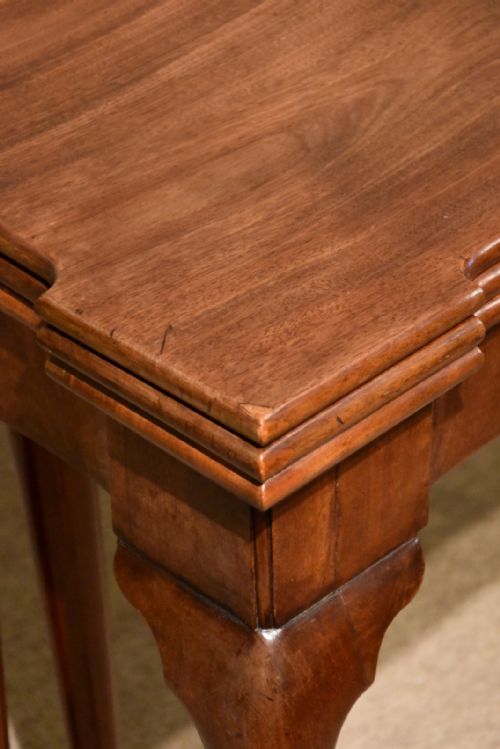 GEORGE III MAHOGANY TRIPLE TOP CARD TABLE GAMES TABLE - ADDITIONAL PHOTO 5