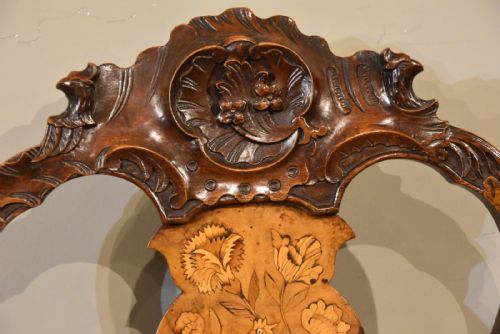 18TH CENTURY DUTCH MARQUETRY SIDE CHAIR - ADDITIONAL PHOTO 1