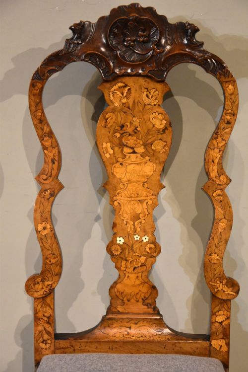 18TH CENTURY DUTCH MARQUETRY SIDE CHAIR - ADDITIONAL PHOTO 2