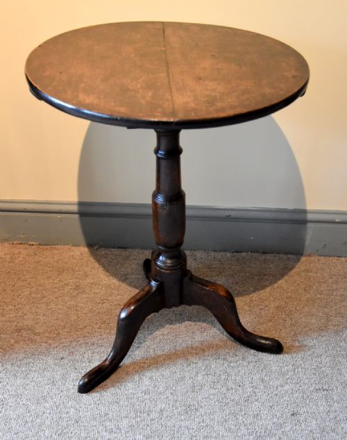 GEORGE III OAK TILTING LAMP WINE TABLE - ADDITIONAL PHOTO 3