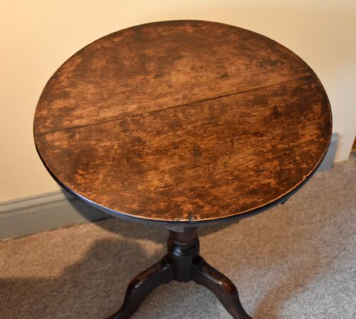 GEORGE III OAK TILTING LAMP WINE TABLE - ADDITIONAL PHOTO 4