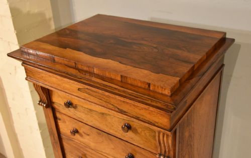 REGENCY ROSEWOOD WELLINGTON CHEST OF DRAWERS - ADDITIONAL PHOTO 8