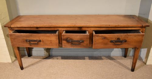 19TH CENTURY CHERRY WOOD FRENCH SERVER SIDEBOARD - ADDITIONAL PHOTO 1