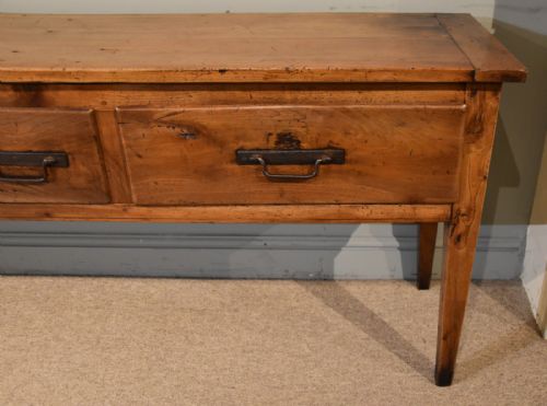 19TH CENTURY CHERRY WOOD FRENCH SERVER SIDEBOARD - ADDITIONAL PHOTO 3