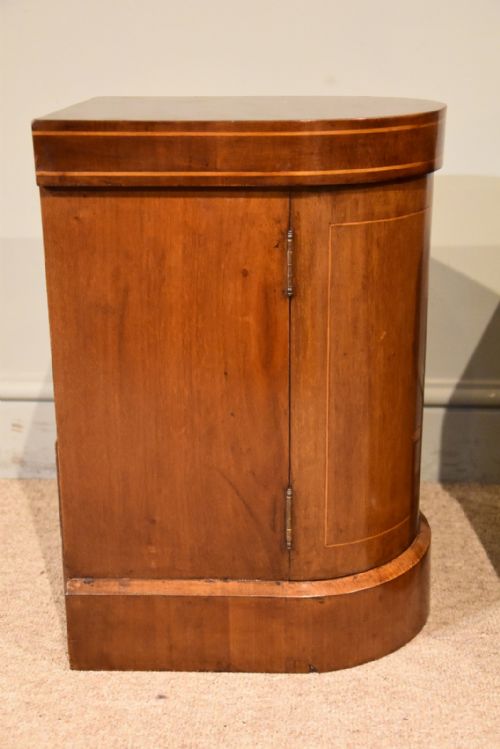 EDWARDIAN MAHOGANY BOWFRONTED BEDSIDE CABINETS - ADDITIONAL PHOTO 6