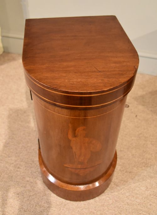 EDWARDIAN MAHOGANY BOWFRONTED BEDSIDE CABINETS - ADDITIONAL PHOTO 8