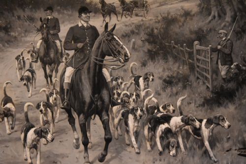 OIL PAINTING BY GEORGE WRIGHT EXERCISING THE PATH - ADDITIONAL PHOTO 2