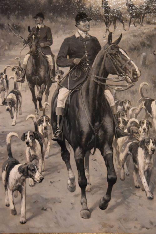 OIL PAINTING BY GEORGE WRIGHT EXERCISING THE PATH - ADDITIONAL PHOTO 3