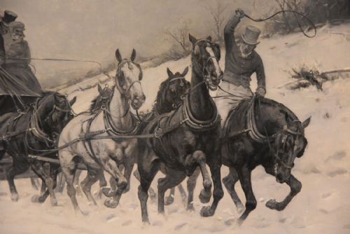 OIL PAINTING BY GEORGE WRIGHT OUT OF THE SNOWDRIFTS - ADDITIONAL PHOTO 2