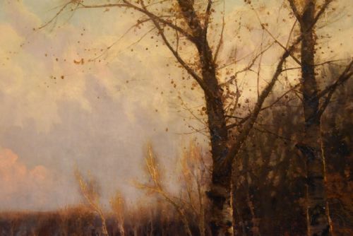 OIL PAINTING BY SIDNEY PIKE EVENING IN THE FOREST - ADDITIONAL PHOTO 5