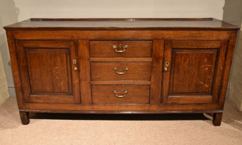 GEORGE III OAK LOW DRESSER BASE - ADDITIONAL PHOTO 1