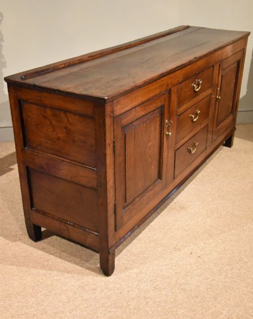 GEORGE III OAK LOW DRESSER BASE - ADDITIONAL PHOTO 7