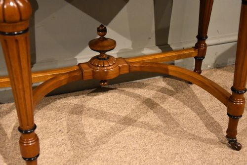 19TH CENTURY BURR ELM CONSOLE WRITING TABLE - ADDITIONAL PHOTO 2