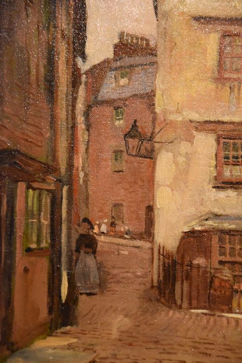 OIL PAINTING BY DONALD HENRY FLOYD A QUIET STREET VIEW - ADDITIONAL PHOTO 2