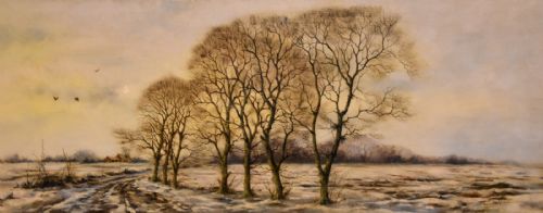 OIL PAINTING BY TREVOR PARKIN A WINTERS AFTERNOON - ADDITIONAL PHOTO 1